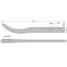 Grządziel słupica/trzon hartowana wzmocniona agregatu podorywkowego 750mm Gruber