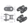 Półogniwo łańcucha wzmocnione P08A-1 ANSI A 40 (R1 1/2) Waryński ( sprzedawane po 10 )
