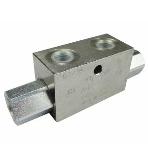 Zawór VBPDE 1/4"  - zwrotny bliźniaczy, sterowany (zamek hydrauliczny)