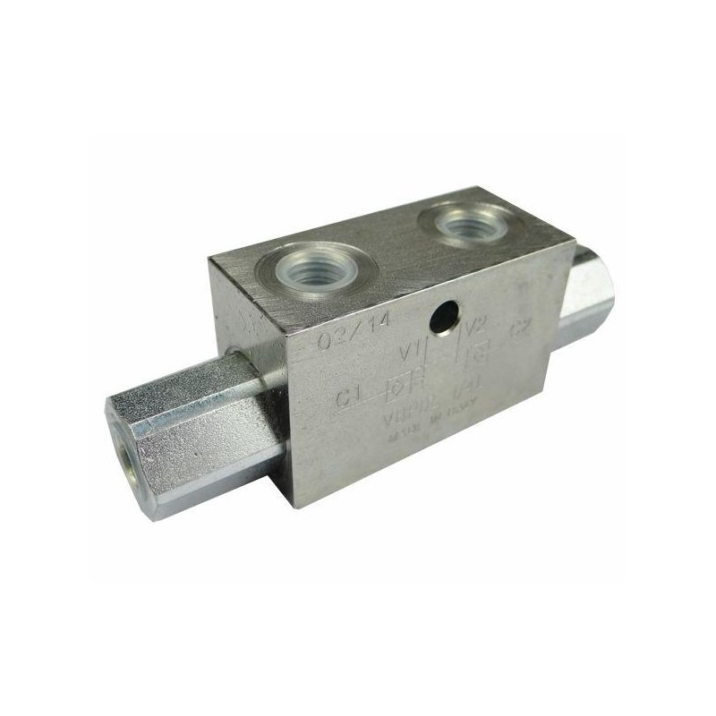 Zawór VBPDE 1/4"  - zwrotny bliźniaczy, sterowany (zamek hydrauliczny)