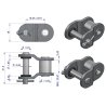Półogniwo łańcucha z oringiem ANSI A 60 (R1 3/4) Waryński ( sprzedawane po 5 )