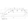 Eurolemiesz lewy 16" Kverneland Vulcan pasuje śruba M14X34OV1 - 4 szt.