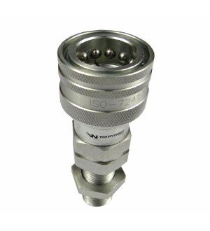 Szybkozłącze hydrauliczne gniazdo long M18x1.5 gwint zewnętrzny EURO (9100818GL) (ISO 7241-A) Waryński