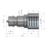 Szybkozłącze hydrauliczne wtyczka G1/4"BSP gwint wewnętrzny ISO 7241-A Waryński