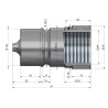 Szybkozłącze hydrauliczne wtyczka G3/4"BSP gwint wewnętrzny ISO 7241-A Waryński