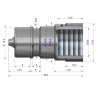 Szybkozłącze hydrauliczne wtyczka G3/8"BSP gwint wewnętrzny ISO 7241-A Waryński