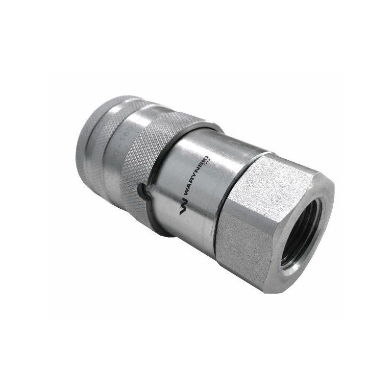 Szybkozłącze hydrauliczne suchoodcinające gniazdo G3/8"BSP gwint wewnętrzny ISO16028 Waryński