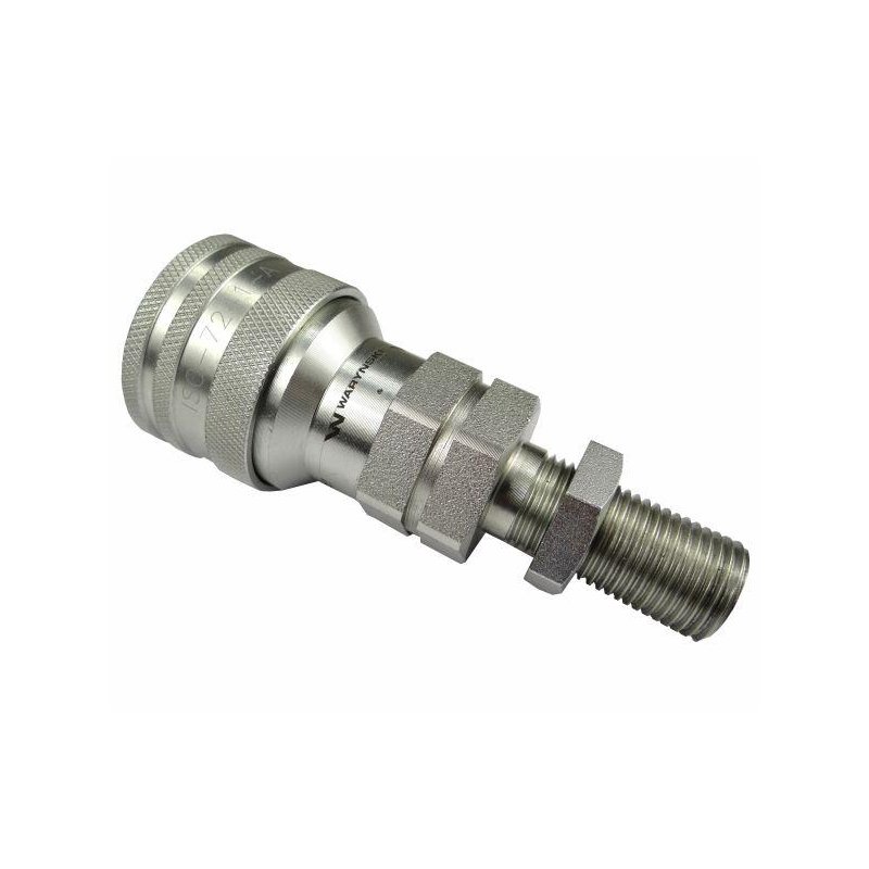 Szybkozłącze hydrauliczne gniazdo long M16x1.5 gwint zewnętrzny EURO (9100816GL) (ISO 7241-A) Waryński