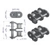Półogniwo łańcucha wzmocnione P10A-2 ANSI A 50 (R2 5/8) Waryński ( sprzedawane po 5 )
