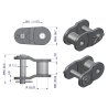 Półogniwo łańcucha wzmocnione P24A-1 ANSI A 120 (R1 1.1/2) Waryński ( sprzedawane po 2 )