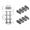 Zamek łańcucha wzmocnionego Z10A-3 ANSI A 50 (R3 5/8) Waryński ( sprzedawane po 5 )