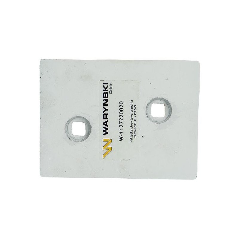 Nakładka płozy lewa przednia zastosowanie PO 699 Unia Pług stal borowa WARYŃSKI