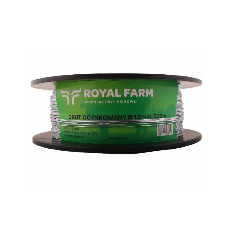 Drut (szpula) do pastucha 500m ocynkowany fi 1.2 mm ROYAL FARM RM-105010018