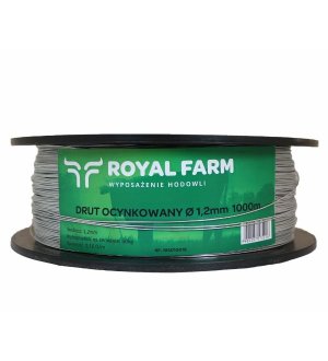 Drut (szpula) do pastucha 1000m ocynkowany fi 1.2 mm ROYAL FARM RM-105010019
