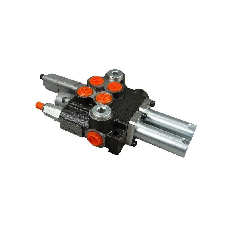 Rozdzielacz hydrauliczny 40L/min 2-sekcyjny z jedną sekcją pływającą na linki (kity)