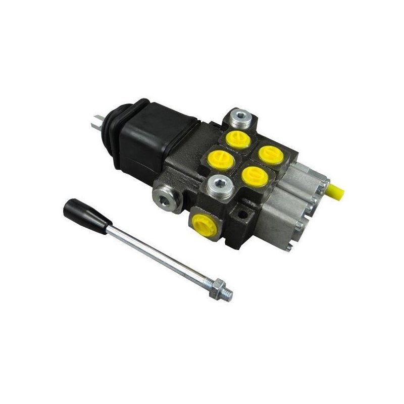 Rozdzielacz hydrauliczny 2-sekcyjny max przepływ 40L  z joystickiem  Waryński