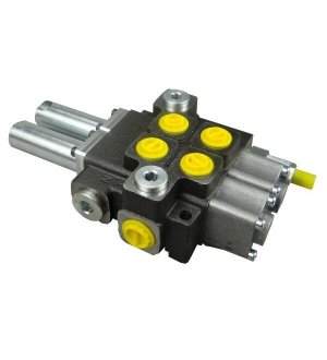 Rozdzielacz hydrauliczny dwusekcyjny (2) 40L sterowany joystickiem Waryński