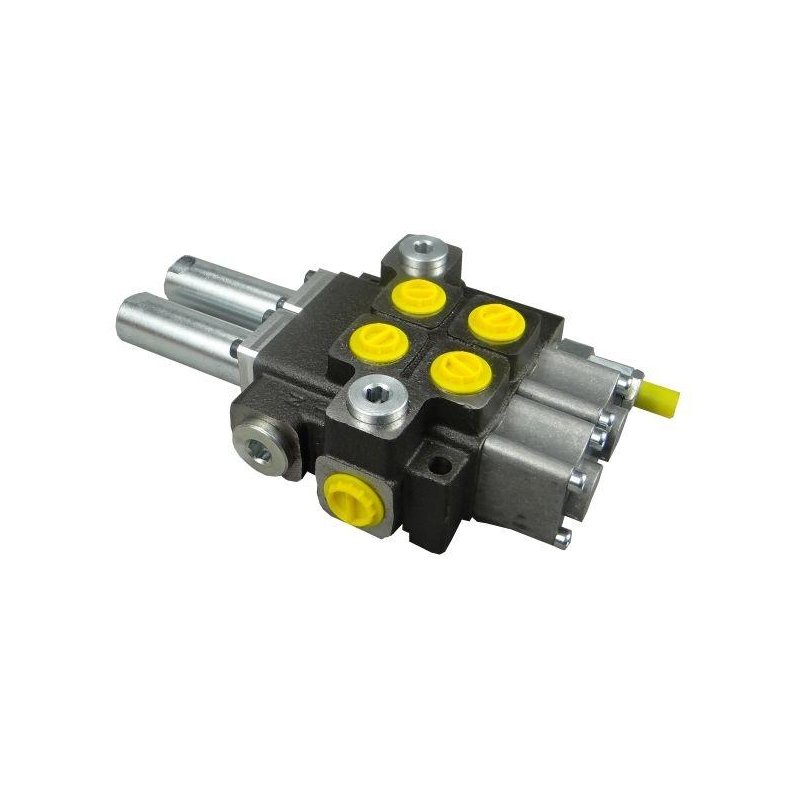 Rozdzielacz hydrauliczny dwusekcyjny (2) 40L sterowany joystickiem Waryński