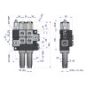 Rozdzielacz hydrauliczny dwusekcyjny (2) 40L sterowany joystickiem Waryński