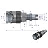 Szybkozłącze hydrauliczne gniazdo long M16x1.5 gwint zewnętrzny EURO PUSH-PULL (9100816GL) (ISO 7241-A) Waryński