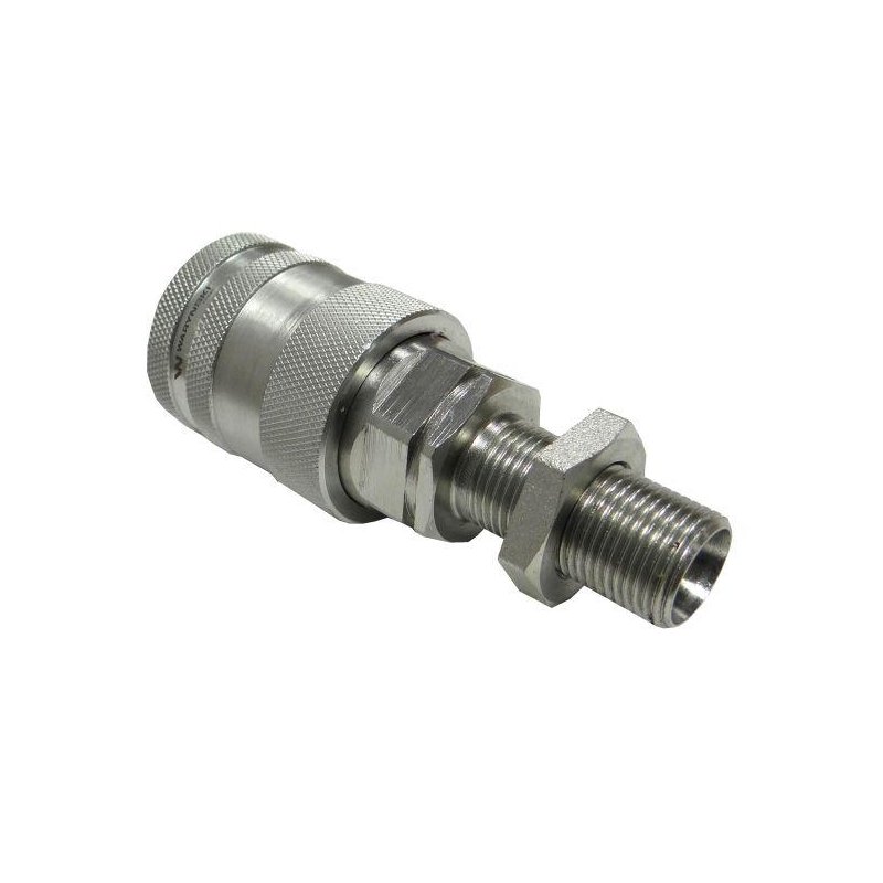 Szybkozłącze hydrauliczne gniazdo long M18x1.5 gwint zewnętrzny EURO PUSH-PULL (9100818GL) (ISO 7241-A) Waryński