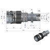 Szybkozłącze hydrauliczne gniazdo long M22x1.5 gwint zewnętrzny EURO PUSH-PULL (9100822GL) (ISO 7241-A) Waryński