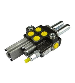Rozdzielacz hydrauliczny 2-sekcyjny max przepływ 40L 1-sekcja pływająca - sterowany na linkę Waryński
