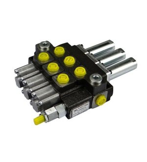 Rozdzielacz hydrauliczny 3-sekcyjny max przepływ 40L sterowany na linkę  Waryński
