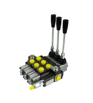 Rozdzielacz hydrauliczny 3-sekcyjny max przepływ 40L z zatrzaskami Waryński