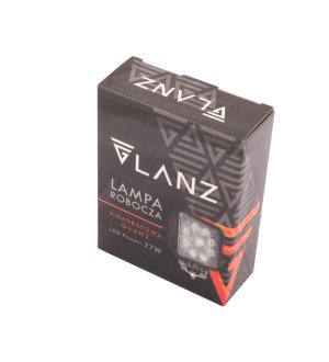 Lampa robocza kwadratowa 27W 9 LED GLANZ