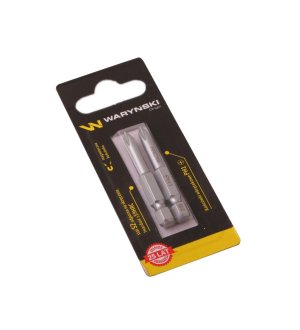 Końcówki wkrętakowe bity  PH1 50mm Waryński komplet w blistrze dwusztukowym