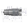 Szybkozłącze hydrauliczne wtyczka  ISO 7241-A EURO XGE18LR-1/2" M26x1.5 Waryński