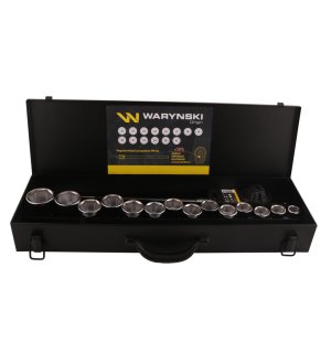 Zestaw nasadek 3/4 z odporną grzechotką i rękojeścią przegubową 16 el. Waryński