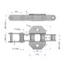 Łańcuch podajnika pochyłego 38.4VB łapka K1 co 4 ogniwa 5m Waryński