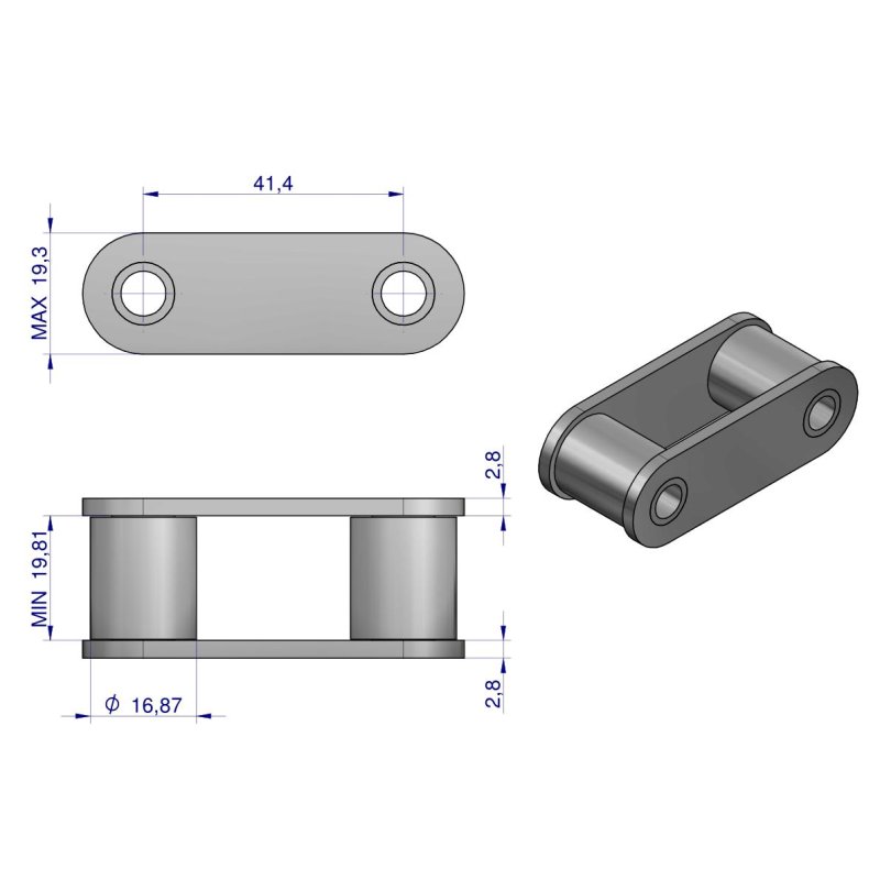 Ogniwo łańcucha CA550 Waryński ( sprzedawane po 5 )