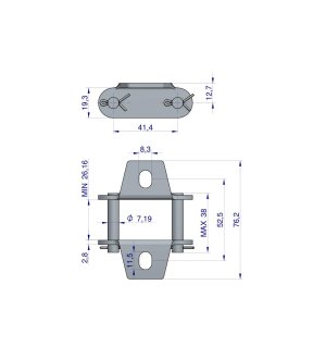 Zamek łańcucha z przyłączem obustronnym CA550K1 Waryński ( sprzedawane po 5 )
