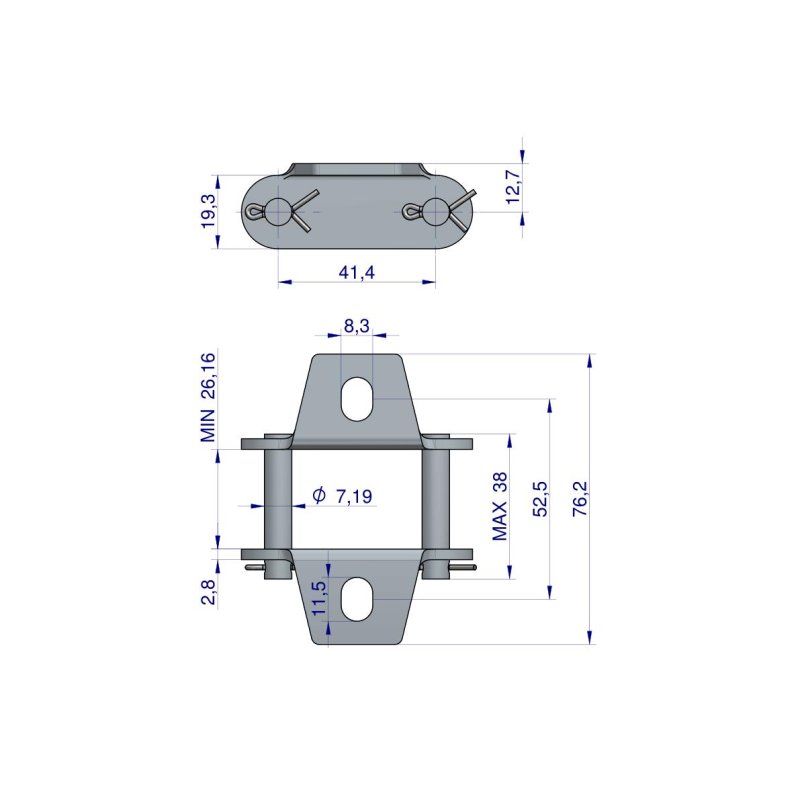 Zamek łańcucha z przyłączem obustronnym CA550K1 Waryński ( sprzedawane po 5 )