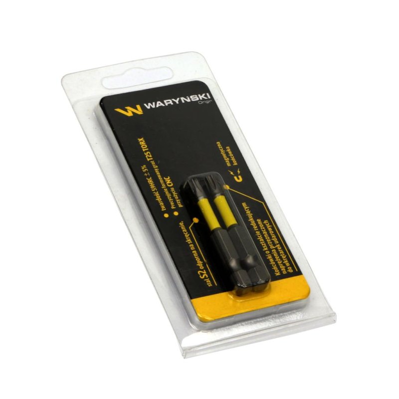Końcówki wkretakowe udarowe bity T25 50mm 2 szt w op Waryński