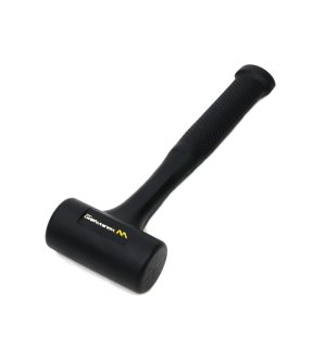 Młotek gumowy czarny lity 900 g trzonek z włókna szklanego Waryński