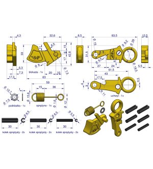 Zestaw naprawczy do haków Cat-2S WARYŃSKI