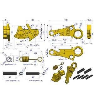 Zestaw naprawczy do haków Cat-3HD WARYŃSKI