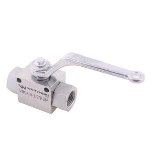 Zawór kulowy hydrauliczny 2-drogowy 2/2 - 1/2"BSP z otworami mocującymi 500 bar Waryński