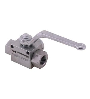 Zawór kulowy hydrauliczny 3-drogowy 3/2 - 1/2"BSP z otworami mocującymi 500 bar Waryński