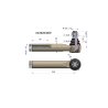 Przegub kierowniczy 209mm- M22x1,5 04392038, 04358286 WARYŃSKI