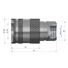 Szybkozłącze hydrauliczne gniazdo M18x1.5 gwint wewnętrzny EURO PUSH-PULL (ISO 7241-A) Waryński