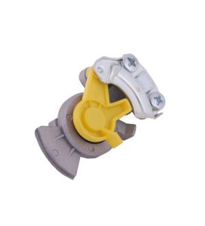 Złącze przewodów powietrza Ciągnik Przyczepa dwuobwodowe (twarde bez zaworu) x501200 Euro 16x1.5 Żółte POLMO