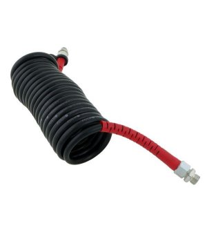 Przewód łączeniowy spiralny czerwone osłony poliamid gwint zewnętrzny 16x1.5 POLMO