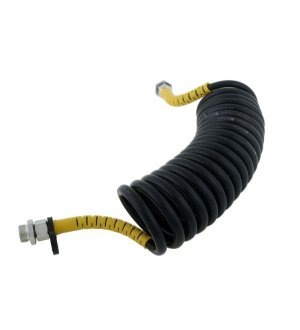 Przewód łączeniowy spiralny żółte osłony poliamid gwint zewnętrzny 22x1.5 POLMO