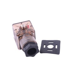 Wtyczka elektryczna W-WTYKVDC 12V 24V (SP666) do zasilania cewek elektromagnetycznych z diodą i uszczelką Waryński