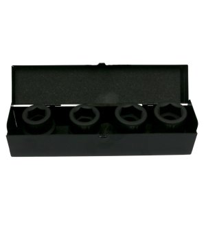 Zestaw nasadek udarowych  1"  4 cz. 27. 30. 32. 33 mm ze stali CrMo  DIN 3129 Waryński